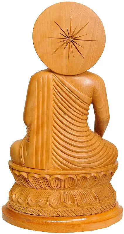 Arumbavur Buddha wood statue 35cm
